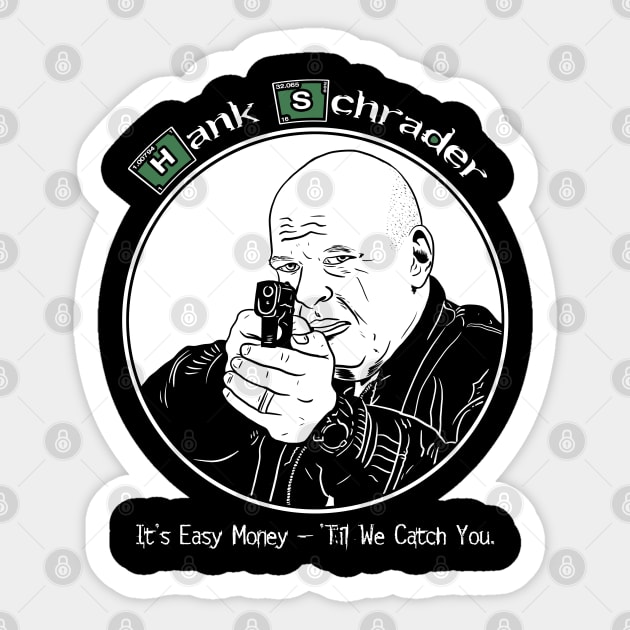 Hank Schrader - Breaking Bad Sticker by Black Snow Comics